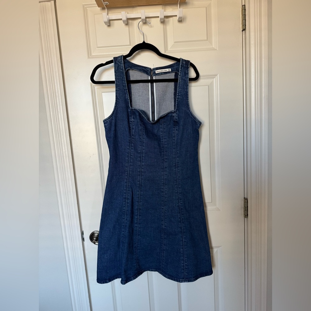 Abercrombie Women's Denim A-Line Mini Dress size XL-T